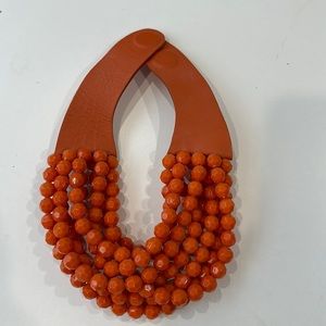 Fairchild Baldwin NY Bella Marble Orange Choker EUC